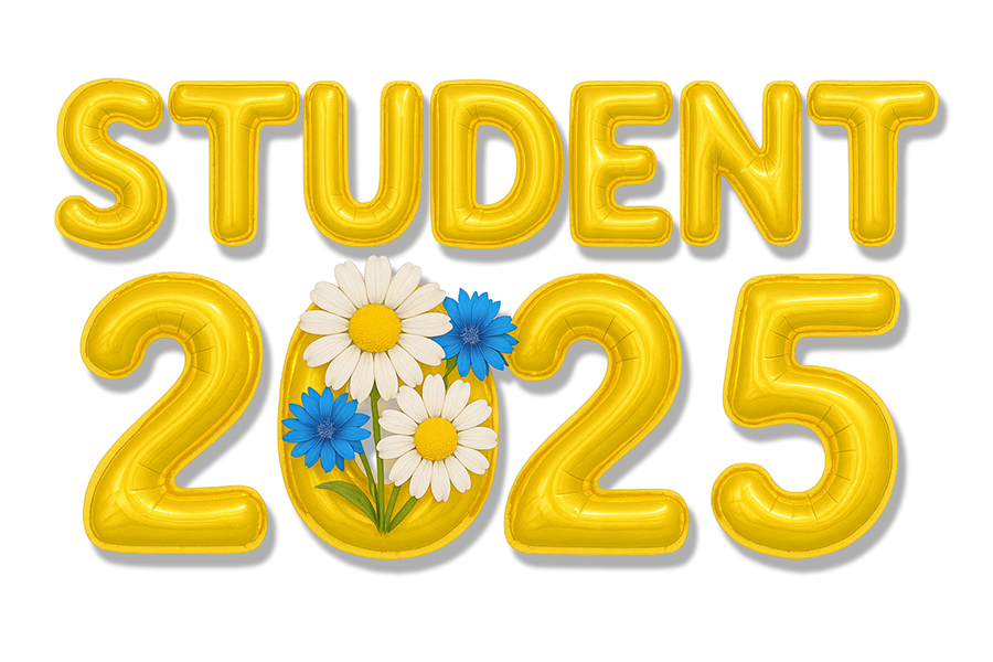 Ett perfekt studentkort med texten student 2025 färdigt att skickas