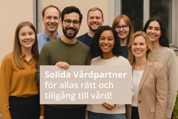 Gruppbild på personalen på Solida Vårdpartner kopplat till deras insamling.