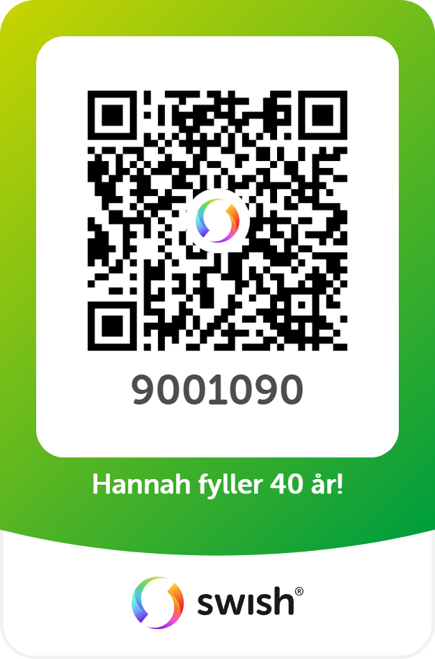 För att Swisha till Hannahs insamling, använd vår QR-kod