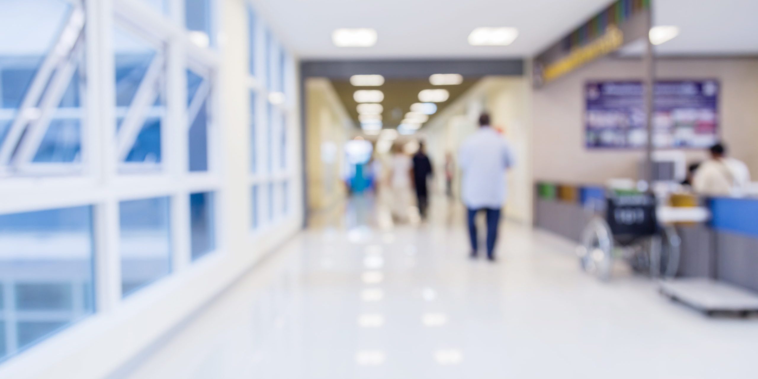 blur image background of corridor in hospital or clinic image